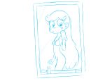 area_(artist) blow_kiss blowing_kiss blown_kiss bottomless bra edit kissing mirror monochrome phone pink_bra smartphone star_butterfly star_vs_the_forces_of_evil