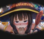 aqua_(konosuba) casino_(casinoep) darkness_(konosuba) fellatio kono_subarashii_sekai_ni_shukufuku_wo! megumin oral witch_hat