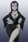  big_breasts breasts cleavage cosplay dc dc_comics elvira elvira:_mistress_of_the_dark elvira_(cosplay) looking_at_viewer raven_(dc) ravenravenraven teen_titans 