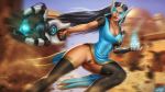 black_hair dark_skin indian no_panties overwatch pubic_hair pussy symmetra