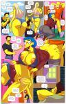  arabatos bart_simpson darren&#039;s_adventure darren_(arabatos) fellatio huge_breasts jenny_poussin large_breasts large_penis luann_van_houten the_simpsons vaginal yellow_skin 