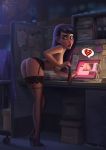 1girl ass bent_over breasts dc dc_comics dcau earrings female female_only garterbelt high_heels holding_panties kimisz lingerie lois_lane no_bra panties_removed solo standing stockings superman:_the_animated_series superman_(series) undressing