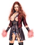 1girl actress armando_huerta armband avengers avengers:_age_of_ultron big_breasts blue_eyes boots breasts brown_hair celeb dress elizabeth_olsen eyelashes female_only high_resolution hips jacket jewelry knee_boots legs legwear light-skinned_female light_skin lips long_hair magic marvel marvel_comics necklace nipples panties scarlet_witch shoes stockings superheroine thigh_high_boots thighs torn_clothes underwear wanda_maximoff