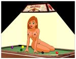  1girl breasts edit female_only fnbman kim_possible kimberly_ann_possible nude nude_edit pool_table pussy redhead tan_line 