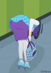 1_girl 1girl ass bare_shoulders bent_over clothed equestria_girls female female_only friendship_is_magic hat high_heels indoors my_little_pony pencil_skirt purple_hair purple_skirt rarity rarity_(mlp) skirt solo standing