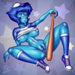 2016 anus baseball_bat big_breasts bottomless breasts captainjerkpants lapis_lazuli lapis_lazuli_(steven_universe) nipples pussy steven_universe weapon