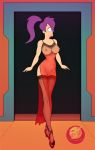  breasts erect_nipples futurama long_hair one_eye panties see-through stockings thighs turanga_leela 