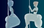 5h4m3l355 big_ass blue_pearl dat_ass huge_ass pearl pole_dancing steven_universe thong