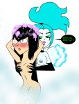 ass big_ass big_breasts breast_grab breasts danny_phantom ember_mclain nipples nude purfectprincessgirl samantha_manson shower wet yuri