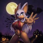 1girl anthro armpits bat big_breasts breasts clothed clothing cosplay drxsmokey_(artist) erect_nipples female female_only furry halloween large_breasts mammal navel nipple_bulge nipples rouge_the_bat sega sideboob skimpy sonic_(series) vampirella vampirella_(cosplay)