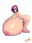  a-e-l-y-x ass big_ass big_breasts blue_eyes breasts female nude one_piece pink_hair reiju_vinsmoke solo vinsmoke_reiju 