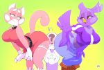  anonymous anthro ass avian big_ass clothing facesitting feline furry group mammal melissa_morgan shima_luan super_planet_dolan vimhomeless 