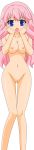 1girl areola baka_to_test_to_shoukanjuu bangs bare_midriff big_breasts blue_eyes breasts censored cleavage cleft_of_venus dutch_angle erect_nipples hair_ornament hairclip high_resolution himeji_mizuki hips legs long_hair looking_at_viewer mound_of_venus navel nipples nude nude_filter open_mouth paipan photoshop pink_hair pussy simple_background standing thighs tongue transparent_background uncensored vector_trace very_high_resolution