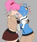 2025 2_girls big_breasts french_kiss making_out saiko_(smg4) skirt smg4 tari_(smg4) thesushisensei yuri