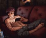  bludwing half_naked hand_in_pants itadori_yuuji jujutsu_kaisen male male_only masturbation phone solo_male watching_porn 