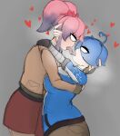 2025 2_girls big_breasts eye_contact french_kiss saiko_(smg4) smg4 tari_(smg4) thesushisensei yuri