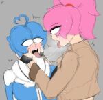2_girls drool_string panting saiko_(smg4) smg4 sweat tari_(smg4) thesushisensei tongue_out yuri