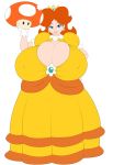 big_breasts breast_expansion breasts cleavage nintendo princess_daisy speeds super_mario_bros.