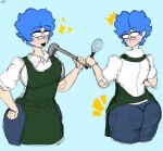 2025 apron glasses smg4 tari_(smg4) thesushisensei thighs