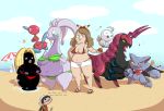 areola areola_slip areolae areolae_slip bandanna beach bike_shorts bikini blue_eyes brendan brown_hair castform_(normal_form) castform_(pokemon) creatures_(company) game_freak gen_3_pokemon ghost gliscor goodra green_bikini haruka_(pokemon) haruka_(pokemon)_(remake) hentai-foundry holding_poke_ball humans_of_pokemon may_(pokemon) nintendo nipples normal_type_pokemon peliper poke_ball pokemon pokemon_(anime) pokemon_(creature) pokemon_(game) pokemon_(species) pokemon_diamond_pearl_&_platinum pokemon_dppt pokemon_oras pokemorph porygon_2 powalen_(pokemon) red_bikini scolipede short_hair timoteihiv wingull yellow_bikini