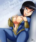  big_breasts bodysuit breasts cleavage dalley-le-alpha_(artist) fallout fallout_4 tease vault_meat 