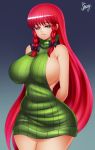 big_breasts breasts hong_meiling jassycoco sweater touhou virgin_killer_sweater