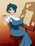  akane_tendo ami_mizuno big_breasts bishoujo_senshi_sailor_moon breasts cosplay drawing female looking_at_viewer mizuno_ami ranma_1/2 sailor_mercury sailor_moon smile solo sutibaruart 