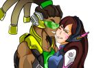  d.va lucio_(overwatch) necrobeat overwatch simple_background white_background 