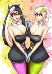 2_girls big_breasts breasts callie callie_(splatoon) cleavage cousins female_only inkling marie marie_(splatoon) splatoon squid_sisters usagiforehead