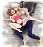  1boy 1girl bakugou_katsuki blush boku_no_hero_academia breasts fingering fingering_pussy fingering_through_panties kacchako katsuki_bakugo male/female my_hero_academia nipples_through_clothes ochako_uraraka orgasm psyclopathe uraraka_ochako 