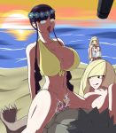 3_girls aether_foundation ahegao alolan_golem alolan_pokemon alternate_hair_style alternate_hairstyle beach big_breasts bikini bikini_aside bosomancer breast_press breasts cum cum_in_pussy cum_inside elesa flower fucked_silly girl_on_top golem hair_flower huge_breasts interspecies licking_lips lillie lillie_(pokemon) lusamine milf mother_and_daughter multiple_girls nude ocean on_top pokemon pokemon_(game) pokemon_bw pokemon_bw2 pokemon_sm porkyman sand shocked sunset surprised sweating tongue tongue_out trembling water white_bikini white_swimsuit yellow_bikini