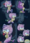  1girl amy_rose bigdon1992 comic drowning ghost hedgehog mammal nyurora nyuroraxbigdon page patreon penis pussy questionable_consent rape sega sex spirit underwater underwater_sex water 