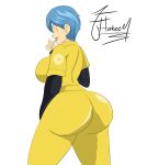  1girl anime_milf ass back_view big_ass blue_hair breasts bubble_ass bubble_butt bulma_brief clothed_female dat_ass dragon_ball dragon_ball_super dragon_ball_super:_super_hero female_focus female_only hakeem89 mature mature_female milf sexy sexy_ass short_hair solo_female solo_focus 