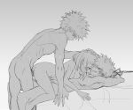 anal_sex breasts canon_couple clones double_penetration glaring grabbing_hair kacchako katsuki_bakugo ochako_uraraka smirking tied_up twins vaginal_sex