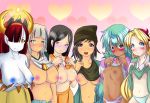  :d anime big_breasts black_hair blonde blonde_hair blush breast_hold breasts brittney_wong cheerleader dark_skin disney embarrassed emperor_ryoma fang fire flame freckles glasses green_hair green_panties hair_over_one_eye hairband happy heart heart_background hekapoo huge_breasts jackie_lynn_thomas janna_ordonia kelly_(svtfoe) light_skin long_hair medium_breasts multiple_girls nipples no_bra pale_skin panties pink_panties red_hair redhead shirt_lift short_hair small_breasts smile star_butterfly star_vs_the_forces_of_evil striped_panties yellow_hair 