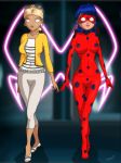 big_breasts bodysuit breasts chloe_bourgeois empty_eyes marinette_cheng mind_control miraculous_ladybug trishbot whitewash_eyes