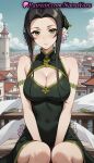 1girl 1girl 1girls 2025 ai ai_generated anime anime_style architecture armlet asian bare_shoulders between_legs big_breasts big_breasts black_hair blue_sky blush breasts building bust china_dress chinese_clothes cleavage cleavage_cutout closed_mouth clothing_cutout cloud covered_navel day dress earrings female_focus female_only flower green_dress green_eyes hair_bun hair_flower hair_ornament hand_between_legs hentai high_quality high_res high_res high_resolution jewelry lips long_hair looking_at_viewer natsuyoru ost_horai outside patreon shawl sidelocks single_hair_bun sitting sky sleeveless sleeveless_dress solo_female stable_diffusion tate_no_yuusha_no_nariagari taut_dress the_rising_of_the_shield_hero voluptuous voluptuous_female