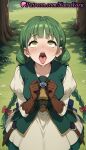 1girl 1girl 1girls 2025 ahegao ai ai_generated anime anime_style bangs big_breasts blush bow braid breasts brown_gloves bust clenched_hands collarbone day dress female_focus female_only forest gloves grass green_dress green_eyes green_hair hair_bow hair_ornament hairclip hentai high_quality high_res high_res high_resolution juliet_sleeves long_hair long_sleeves looking_at_viewer looking_up low_twin_braids natsuyoru nature open_mouth oral_invitation outside patreon puffy_sleeves red_bow rishia_ivyred rolling_eyes saliva solo_female stable_diffusion tate_no_yuusha_no_nariagari teeth the_rising_of_the_shield_hero tongue tongue_out tree twin_braids twin_tails uvula voluptuous voluptuous_female white_dress