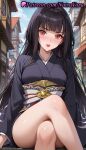 1girl 1girl 1girls 2025 ai ai_generated anime anime_style artist_name asian bangs bare_legs big_breasts black_hair black_kimono blunt_bangs blush breasts building bust clothing cloud crossed_legs day feet_out_of_frame female_focus female_only glass_(tate_no_yuusha_no_nariagari) hentai high_quality high_res high_res high_resolution hime_cut japanese_clothes kimono legs lips lipstick long_hair long_sleeves looking_at_viewer makeup natsuyoru obi outside parted_lips patreon red_eyes red_lips sash sitting sky solo_female stable_diffusion tate_no_yuusha_no_nariagari the_rising_of_the_shield_hero thighs very_long_hair voluptuous voluptuous_female wafuku yukata