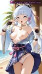 1girl 1girl 1girls 2025 ahegao ai ai_generated anime anime_style arm_guards asian bangs bare_shoulders beach big_breasts black_gloves blue_eyes blue_hair blue_hakama blue_skirt blunt_bangs blush bow bow_panties breasts breasts_out bust cameltoe choker collarbone cowboy_shot day female_focus female_only fingerless_gloves flower_knot genshin_impact gloves hair_ornament hair_ribbon hakama hakama_skirt hentai high_quality high_res high_res high_resolution hoyoverse japanese_clothes kamisato_ayaka kamisato_ayaka_(springbloom_missive) kimono light_blue_hair long_hair long_nails looking_at_viewer medium_breasts mihoyo mole mole_under_eye nail_polish natsuyoru neck_ring nipples nipples_outside no_bra ocean off_shoulder open_clothes open_mouth open_shirt outside panties panties patreon ponytail ribbon rolling_eyes saliva sidelocks skirt solo_female stable_diffusion standing sweat tassel thighs tongue tongue_out uncensored_nipples underwear voluptuous voluptuous_female wet white_panties wide_sleeves