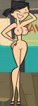 1girl 1girl 2010 accurate_art_style breasts female_only front_view heather_(tdi) human nude pale_skin pointy_chin smile standing straight_hair tagme toony total_drama_island tulamere