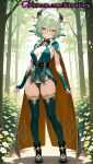 1girl 1girl 1girls 2025 ai ai_generated alternate_costume animal_ears anime anime_style ass_visible_through_thighs bangs belt big_breasts black_belt black_footwear boots breasts bust cameltoe cape cleavage closed_mouth crossed_bangs dress female_focus female_only fingerless_gloves flower forest full_body genshin_impact glasses gloves gold_trim green_cape green_dress green_eyes green_hair green_panties green_thighhighs hair_between_eyes hair_flaps hentai high_heels high_quality high_res high_res high_resolution horns looking_at_viewer medium_breasts medium_hair megane multicolored_hair natsuyoru nature outside panties panties patreon round_eyewear semi-rimless_eyewear short_dress sleeveless smile solo_female stable_diffusion standing stockings streaked_hair string_panties sucrose_(genshin_impact) thighs tree underwear vision_(genshin_impact) voluptuous voluptuous_female