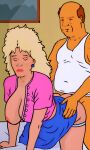 ai_generated ass bill_dauterive blonde_hair cheating_wife closed_eyes erect_nipples huge_breasts king_of_the_hill nancy_hicks_gribble panties_down thighs vaginal