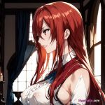 1girl 1girls ai_generated anime anime_girl big_breasts breasts dress erza_scarlet' henhalla.com hentai solo_female young younger_female