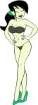 1girl 1girl alpha_channel bra cleavage disney disney_channel for_sticker_use gagala high_heels kim_possible medium_breasts miss_go panties phillipthe2 png shego sticker_template transparent_background transparent_png