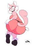 1girl 1girl anthro ass big_ass breasts cat eye_roll feline furry hand_on_butt mammal shima_luan super_planet_dolan tongue tongue_out vimhomeless