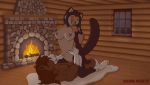 1girl 2020 2d_animation anthro anthro_on_anthro anthro_penetrated anthro_penetrating anthro_penetrating_anthro breasts brown_body brown_fur brown_hair closed_eyes cougar cowgirl_position dark_nurse duo equid equine felid feline female_on_top female_penetrated fire fireplace fur furry genitals gif hair horse male male/female male_on_bottom male_penetrating male_penetrating_female mammal nipples nude on_bottom on_top penetration penis sex short_playtime vaginal vaginal_penetration