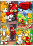 1girl anthro ass bbmbbf comic dialogue fiona_fox let_me_love_you_(comic) male male/female mobian_(species) mobius_unleashed palcomix sega sega sonic_boom sonic_the_hedgehog_(series) speech_bubble tails tails_the_fox zooey_the_fox