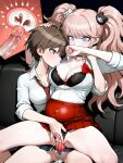 1boy 1girl ai_generated blonde_hair brown_hair cleavage couple cum cum_in_pussy danganronpa danganronpa_(series) fallopian_tubes junko_enoshima makoto_naegi naegi_makoto penis penis_in_pussy pussy sex sperm_cell uterus vaginal vaginal_penetration vaginal_sex