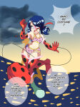 bra bra_and_panties childish_panties embarrassed embarrassed_underwear_female hello_kitty_print imsomethingradical ladybug_(character) marinette_cheng marinette_dupain-cheng miraculous_ladybug panties underpants underwear